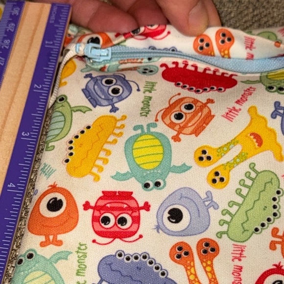 Little Monster Dry Wet Bag Children's Swim Diaper Waterproof Zipper Pouch - Picture 4 of 11